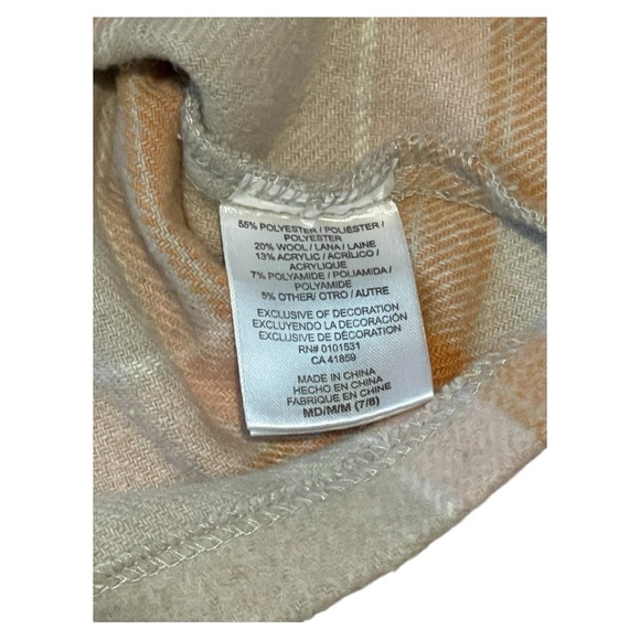 Girls' Star Wars: The Mandalorian Plaid Shacket - Brown/Tan size: Medium - Picture 7 of 10